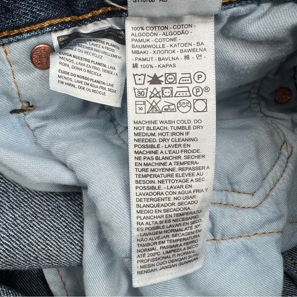 Levi's 501 Button Fly Straight Leg Denim Jeans Size 36 x 30 Men's - Picture 5 of 5